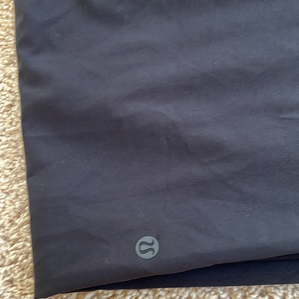 Lululemon Athletica SZ 12, black cropped wide leg pants .